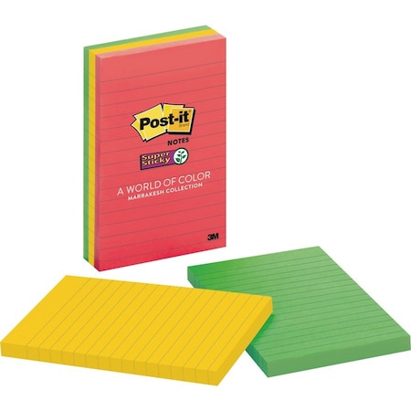 Post-It Note, Sprstky, Lined, 4X6, 3Pk MMM6603SSAN
